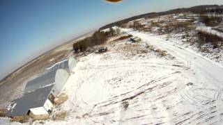 preview picture of video 'Trex 550E fpv tuszów narodowy zima'