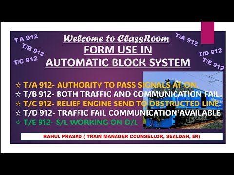 AUTOMATIC BLOCK SYSTEM, UNIFIED SUBSIDIARY RULE || USR 9.12 || T/A 912,T/B 912,TC 912,TD 912,TE912