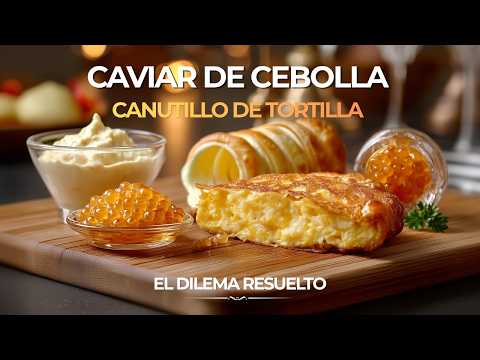 Tortilla de batata com caviar de cebola? Você precisa provar isso
