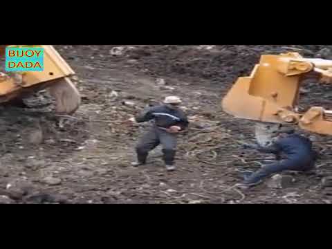 Dangerous Excavator Operator Fails Skill