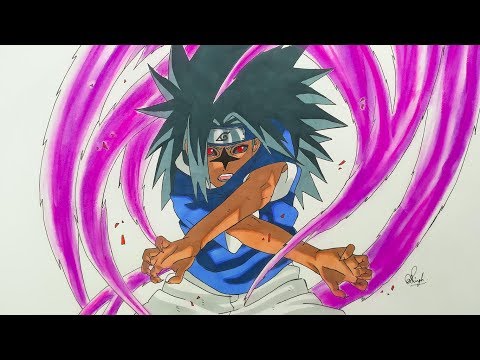 How To Draw Sasuke Uchiha (Curse Mark) - Step By Step...