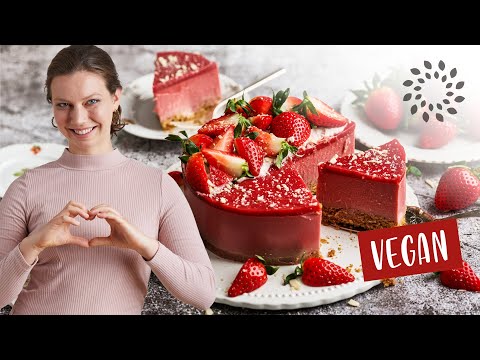 Erdbeertorte [Rezept] - Vegan | Diese Torte musst du probieren! Einfach und super lecker 😍