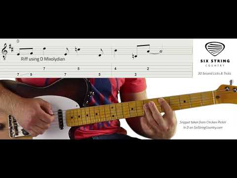 30 Second Licks and Tricks, Vol. 16 - D Mixolydian Guitar Riff