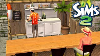 🌊 4K Tropical Beach Honeymoon | Sims 2 Relaxing Island Vacation | ASMR Ocean Sounds | No Commentary