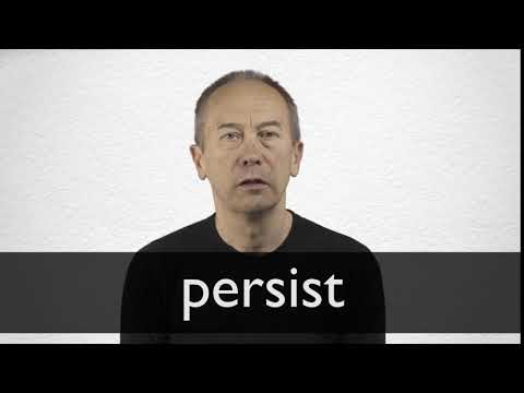 Persist definition and meaning | Collins English Dictionary