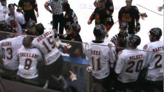 preview picture of video 'Knoxville Icebears Fayetteville Fireantz hockey brawl 3-27-10'