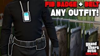 How To Get The FIB Badge & Belt On Any Outfit In GTA 5 Online!