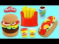 How To Make Play Doh Hamburger Hot Dog And French Fries