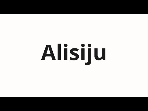 How to pronounce Alisiju | Алисию (Alicia in Russian)