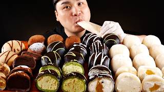 쫀득쫀득 달콤한 봄날엔 떡 6가지 메뉴 먹방~!! Chocolate Mochi, Pistachio Rice Cake
