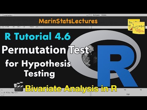 Permutation Hypothesis Test in R with Examples | R Tutorial 4.6 | MarinStatsLectures