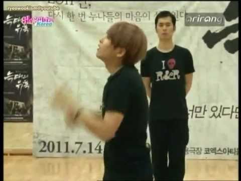 [eng] 110723 Arirang Showbiz Korea - Rehearsal of musical 'Temptation of Wolves'