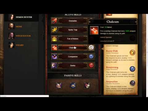 Diablo 3 Skill Calculator Video - Demon Hunter Traps and Bomb Build - No Bows!