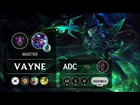 Vayne ADC vs Lucian - KR Master Patch 9.10