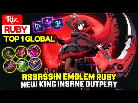 Assassin Emblem Ruby, New King Insane Outplay [ Top 1 Global Ruby ] Riz. - Mobile Legends