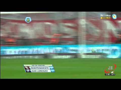 GOL DE CORREA - INDEPENDIENTE 0 SAN LORENZO 1 - FECHA 18 (15 06 2013) (DESCENSO DEL ROJO)