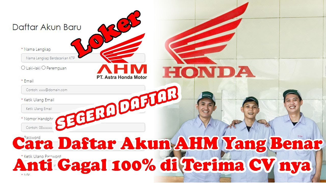 Tutorial on How to Apply for a Job at PT Astra Honda Motor Correctly and Guaranteed 100% Acceptan...