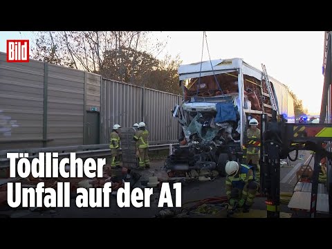 Weserbrücke (Bremen): LKW rast in Stauende