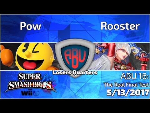 ABU 16: Pow (Pacman) vs. Rooster (Bayonetta)  - SSB4 Singles Losers Quarters