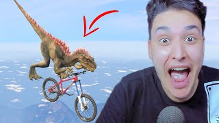 ديناصور يسوق دراجه فى السماء ????