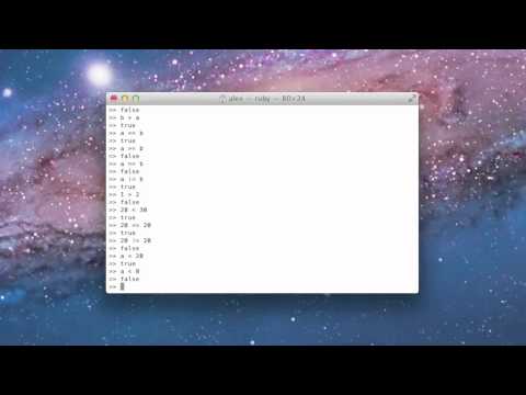 Ruby Tutorial 6 Comparisons