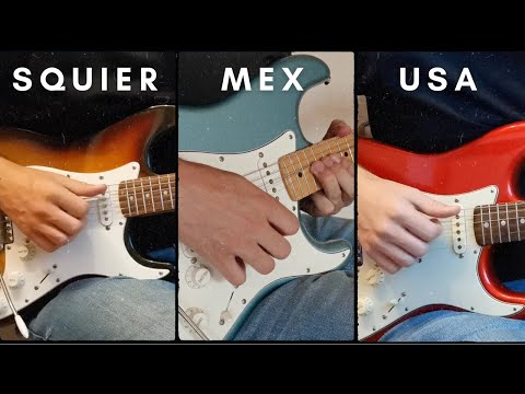 Fender Stratocaster - Squier vs Mexico vs USA