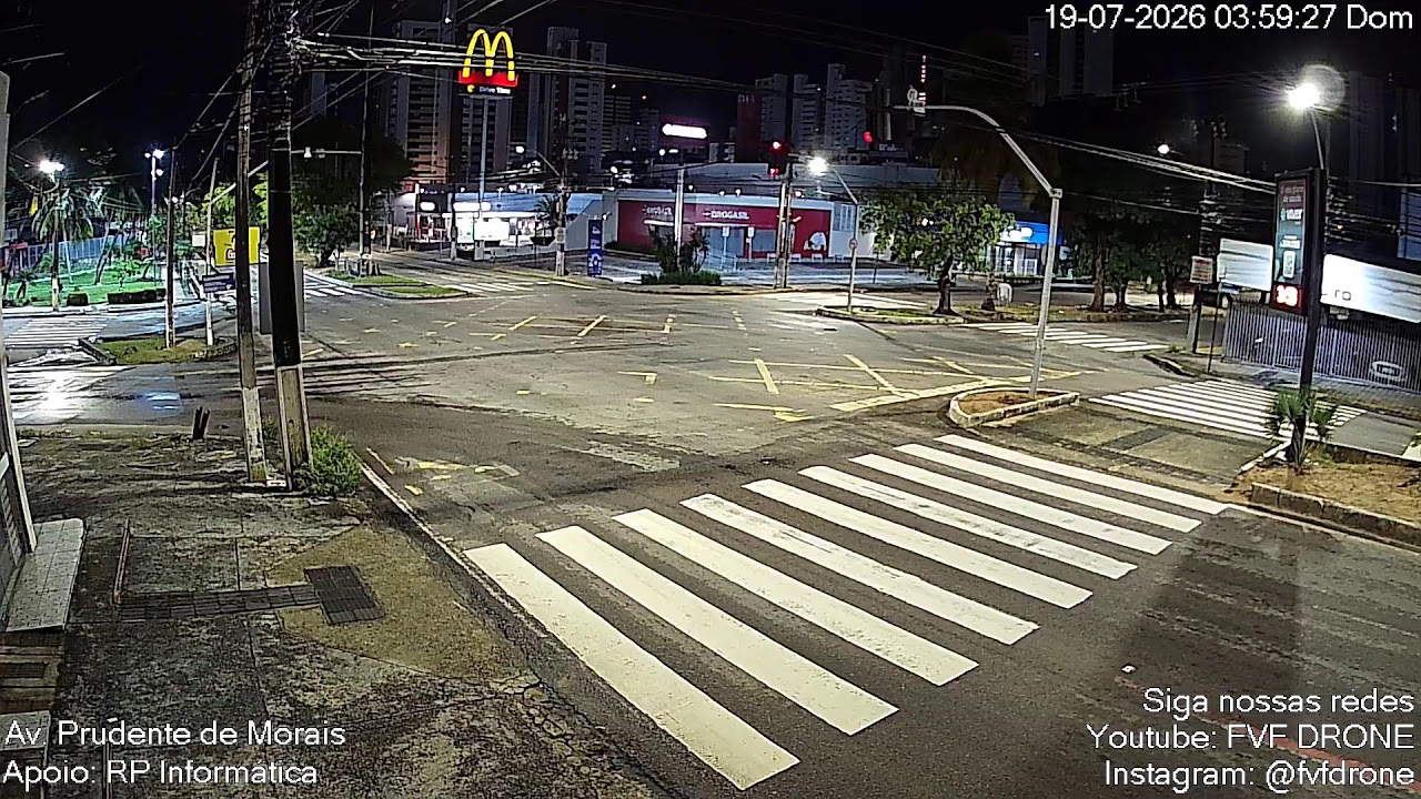 Live webcam view of Cámara de tráfico Avenida Prudente de Morais