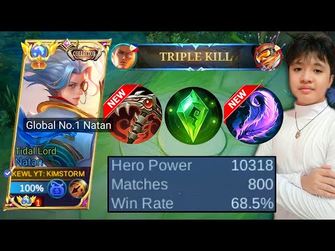 TOP 1 GLOBAL NATAN BEST BUILD FOR ONE SHOT (Gold Lane Role)🔥
