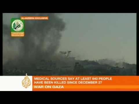 Footage of attacks on Israeli troops in Gaza - 06 Jan 09