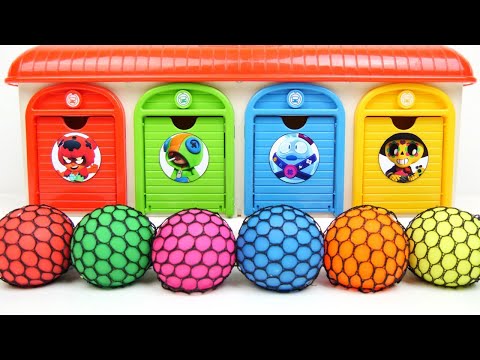 Satisfying Garage ASMR | Oddly 6 Color Slime Balls From Transformation Brawl Doors 4 Color Garage