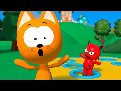 Котёнок Котэ - Игра Стучалка молоток и вредный Чёртик - Мультики для детей малышей