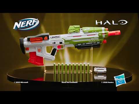 thumbnail video image 2 of Lanzador Motorizado Nerf Hasbro Halo Infinite con 10 Dardos, 2 of 4