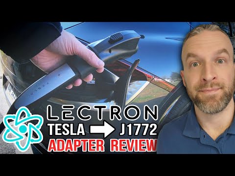 Lectron Tesla to J1772 EV Charging Adapter – NACS Converter, 48 Amp & 240V, Compatible with Tesla High Powered Connectors, Destination Chargers & Mobile Connectors for J1772 Electric Vehicles (Black) video review thumbnail