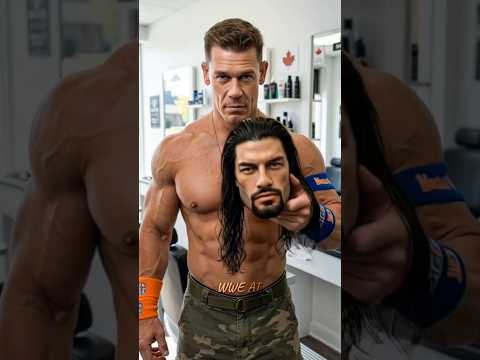 😂John Cena wearing Roman Reigns face mask funny Ai story #wwe #shorts #viralshort #ai