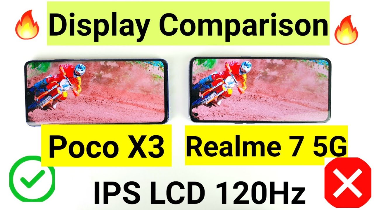 Realme 7 5g vs poco x3 display comparison indepth review