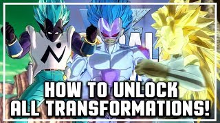 Dragon Ball Xenoverse 2 All Character Transformations and How to unlock (Created Character Included)