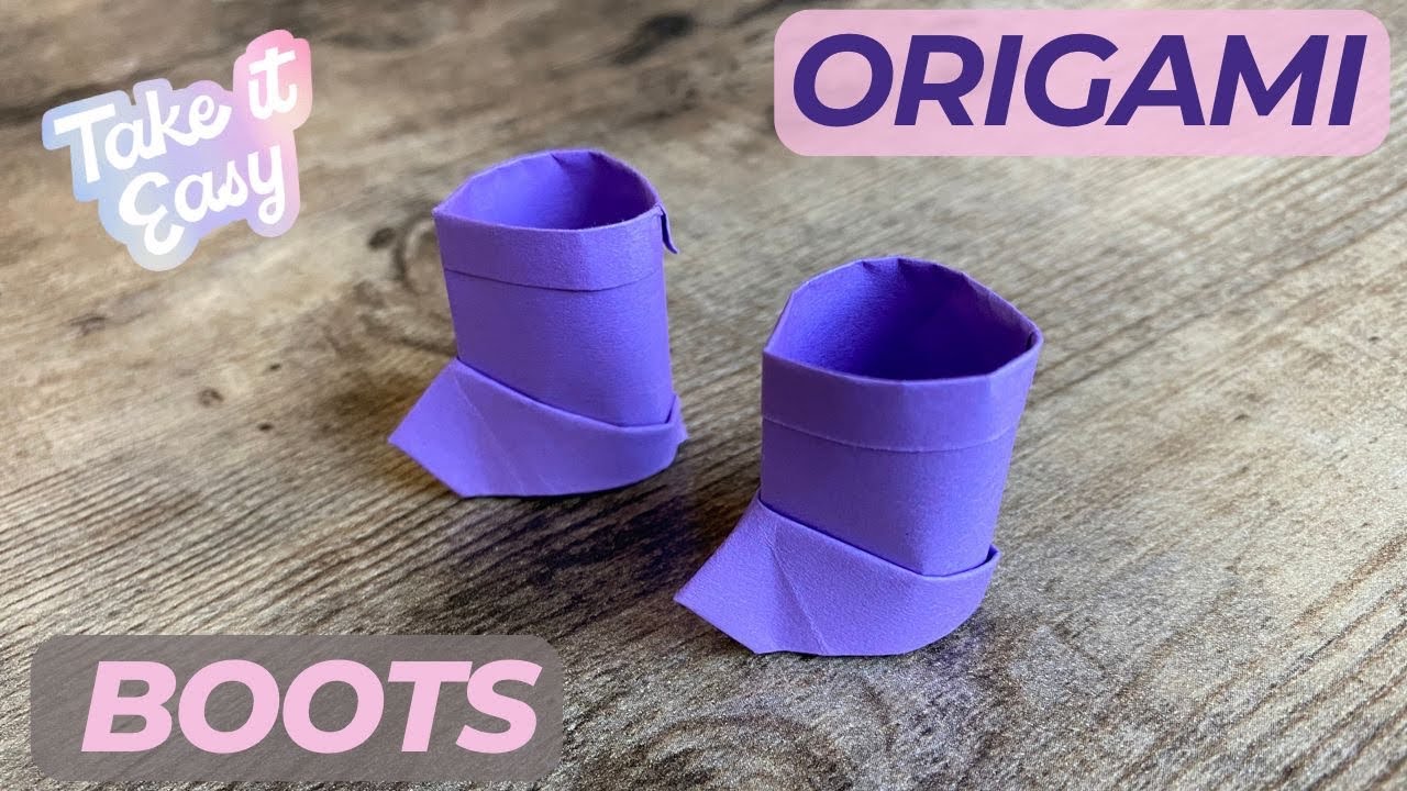 ORIGAMI BOOTS STEP BY STEP FOLDING GUIDE FOR STYLISH PAPER FOOTWEAR | DIY PAPER BOOTS ORIGAMI WORLD