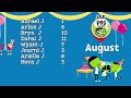Jax PBS Kids Club August 2022 Birthdays