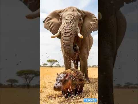 FAITH IN ANIMAL RESTORED! Elephant Saves hippo From Bee Attack!