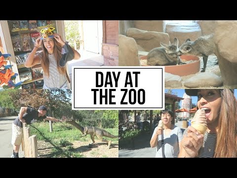 VLOG: Day at the Zoo + Hanging out with Dinosaurs | Ariel Hamilton Video