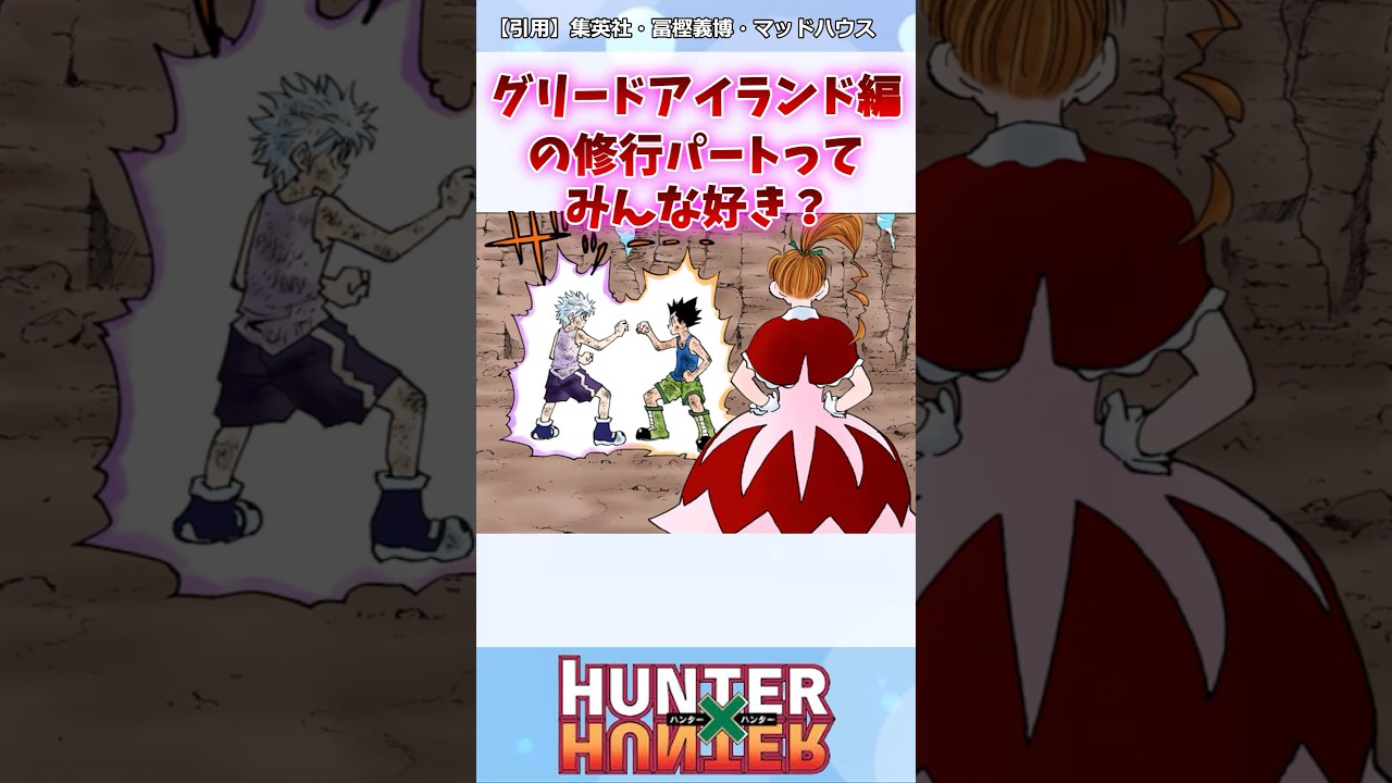 グリードアイランド編の修行パートってみんな好き？#ハンターハンター#ハンターハンター反応集 #shorts