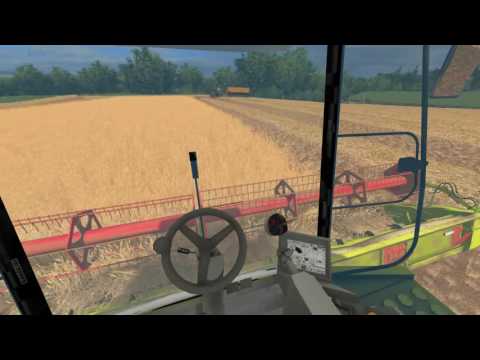 Farming simulator 2015 - combine on Thornton Farm