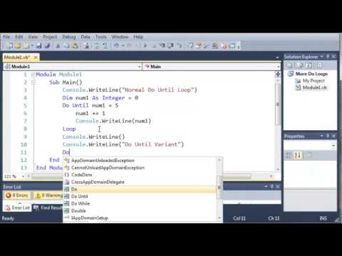 Visual Basic Tutorial 33 More On Do Loops