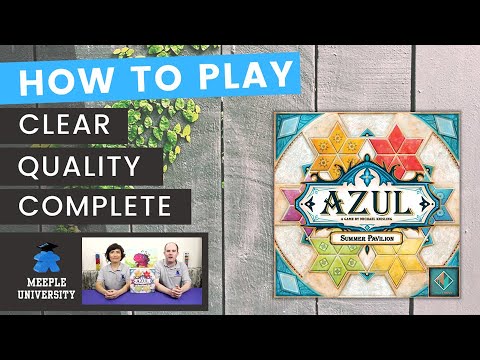 Azul Summer Pavilion Board Game - How to Play under 10 Minutes (Including variant)