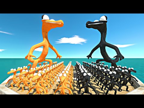 Rainbow Friends Orange vs Shadow Itself on Colosseum - Animal Revolt Battle Simulator