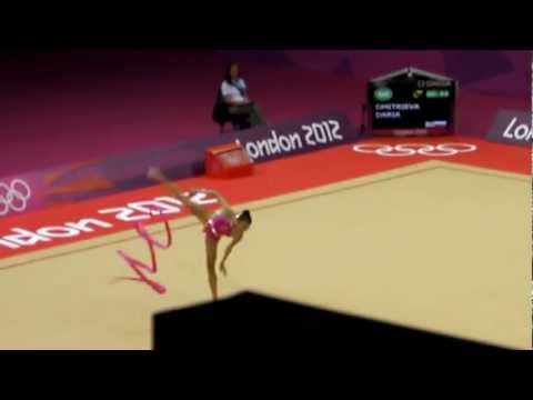 Daria Dmitrieva Russian Gymnast in third round London 2012 Olympics .MP4