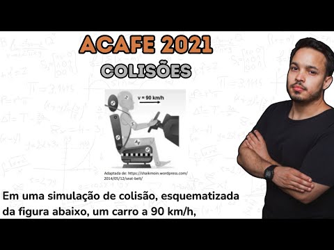 ACAFE 2021 - In a collision simulation, schematized in the figure below, a car traveling at 90 km/h