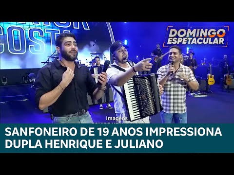 Conheça história de Patrick Costa, sanfoneiro de 19 anos que impressionou dupla Henrique e Juliano