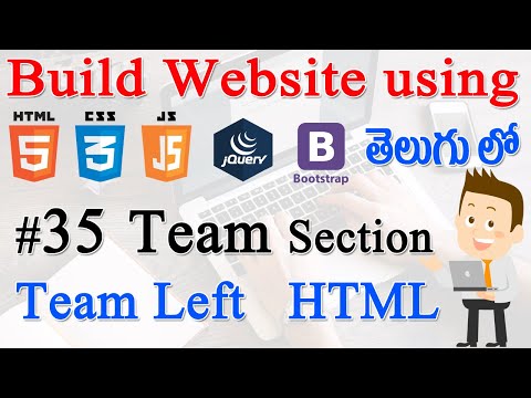 35 How to Build Website using Html CSS JS jQuery Bootstrap Building Team Team Left HTML