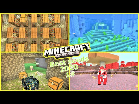 Minecraft PE - TOP 5 SEEDS to use in 2020 ! #1 - End Portal, Dungeons & More | 1.14